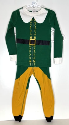 Hanna Andersson 100 US 4 Kids Set Pajamas Long Johns Christmas Elf Popped stitch - Image 1 of 4