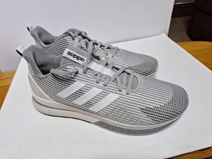 Adidas Men’s Running Sneakers CLOUDFOAM 1Y3001 Gray Striped Size 11 NICE!! - Picture 1 of 17