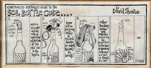 DAVID SHENTON (1949) ORIGINAL SIGNED CARTOON STRIP GAY CONTROLLED HYSTERIA - Picture 1 of 1