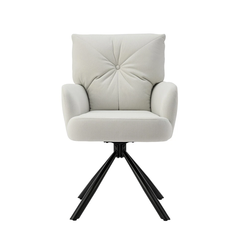 Esszimmerstuhl Küchenstuhl Drehstuhl Wohnzimmerstuhl Polsterstuhl mit Armlehne - Bild 1 von 4