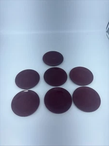 Simple Additions by Pampered Chef Burgundy 1807 B App Dessert Plates Set of 7 - Picture 1 of 4