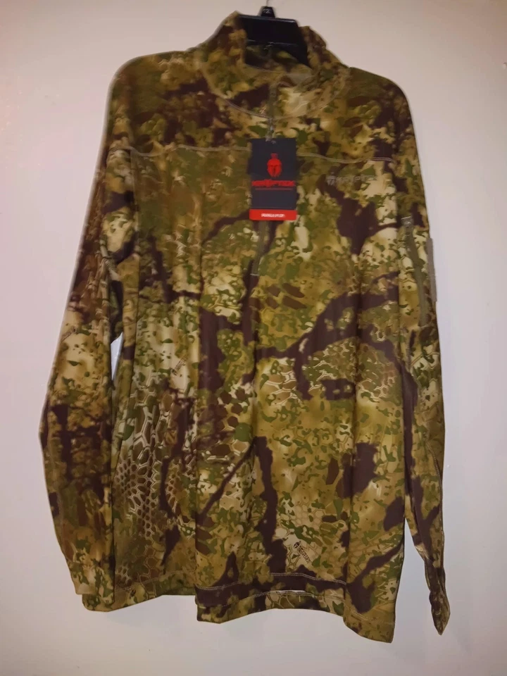 Kryptek Valhalla 2 Long Sleeve Zip Size XL Camo Green New - Image 1 of 4