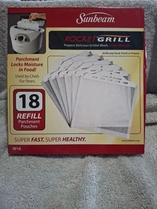 New Sunbeam Rocket Grill Refill 18 Parchment Pouches RP18 - Picture 1 of 2