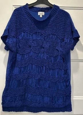 Camisa de Colección Berek Travel Smith Cinta Azul Poliéster Para Mujer Mangas Pequeñas Foto 1 de 4