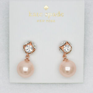 Kate Spade jewelry cute circle round ball Post Stud Pierced Drop Earrings CZ NWT