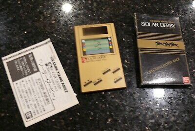 Bandai SOLAR DERBY  Vintage LCD Electronic Handheld video game SUPER RARE   NEW