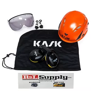Kask Arborist Tree Climbing Orange Super Plasma Helmet Visor Bag Ear Muffs - Picture 1 of 1