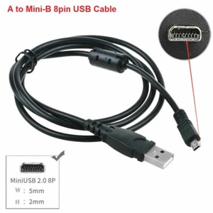 1.5m USB Cable Cord 8 Pin for Nikon D3200 D5200 D5000 D5200 D5500 D7100 Cameras - Picture 1 of 10