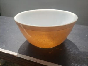 Pyrex Woodland Bowl 1.5 Quart 402 Mixing Nesting #22 Brown Corning NY Euc USA - Picture 1 of 3