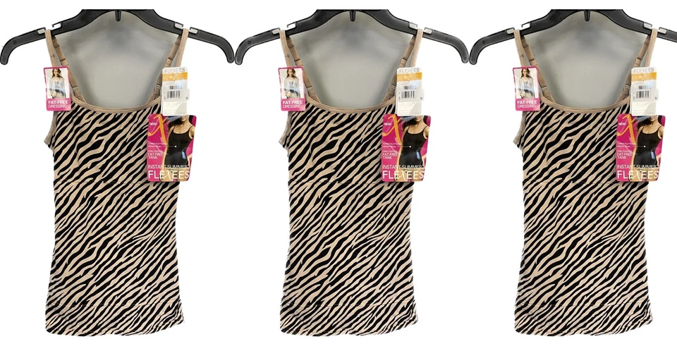 Tanque Flexees Maidenform Instant Slimmer controle firme pacote com 3 TAM-S/5 Zebra B164 - Imagem 1 de 3