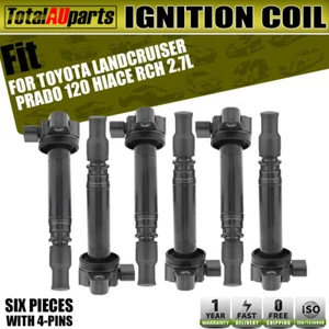 6PCS Ignition Coil for Toyota Landcruiser Prado RZJ120 2001-2009 Hiace SBV 2.7L - Picture 1 of 9