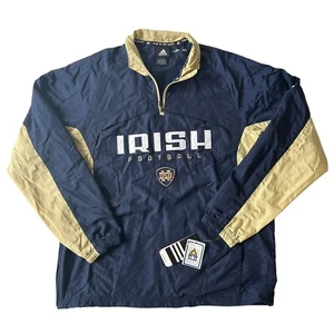 Giacca a vento Adidas Climaproof uomo M Notre Dame Fighting Irish 1/4 zip - Foto 1 di 9