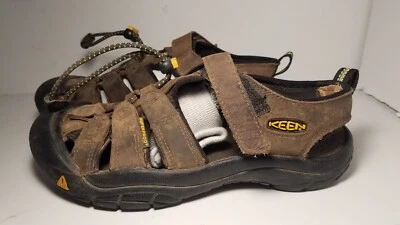 Sandalias deportivas de cuero marrón impermeables KEEN H2 Newport jóvenes niños talla 4 Foto 1 de 4
