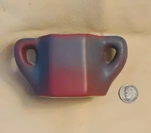 1904-05 VAN BRIGGLE POTTERY TWO HANLDED SUGAR BOWL MULBERRY MATTE GLAZE VGC - Picture 1 of 7