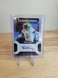 Panini Silver Prizm Signatures Tre Swilling Football Card - Picture 1 of 2