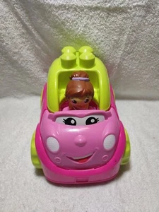 Mega Blocks pink and yellow Car - Picture 1 of 4