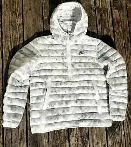 Nike Sportswear Marble Insulated Mens Medium 1/2-Zip Pullover Hoodie DA0396-121 - Picture 1 of 5