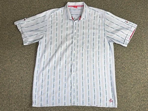 Efbe Edelweiss Traditional Swiss Shirt Mens Size 45/46 2XL Blue Floral Button Up - Picture 1 of 16
