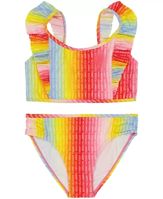 TOMMY HILFIGER Bikini Ombre Estampado Logotipo Niñas Grandes, Conjunto de 2 Piezas Talla: L (16) $46 Foto 1 de 4