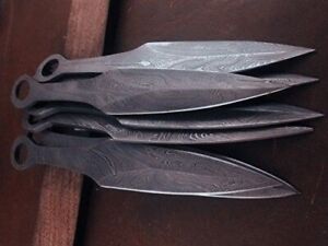 custom handmade Damascus steel 7 pieces knife set come with leather bag