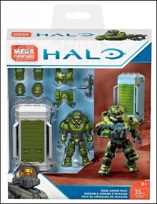 HALO MEGA CONSTRUX SIEGE ARMOR PACK GCM30 METALLIC GREEN EOD ROGUE RECON - Image 1 of 4