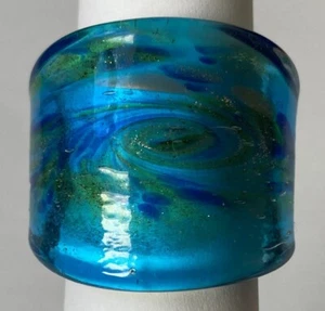 Unikat - Glasring Aquamarine Größe 59 ( NEU ) - Bild 1 von 7