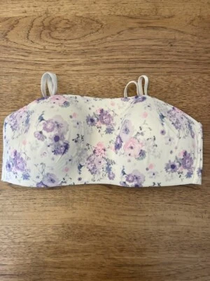 Victoria's Secret Floral MEDIUM DD  Love Cloud Wireless Strapless Lounge Bra VS - Image 1 of 2