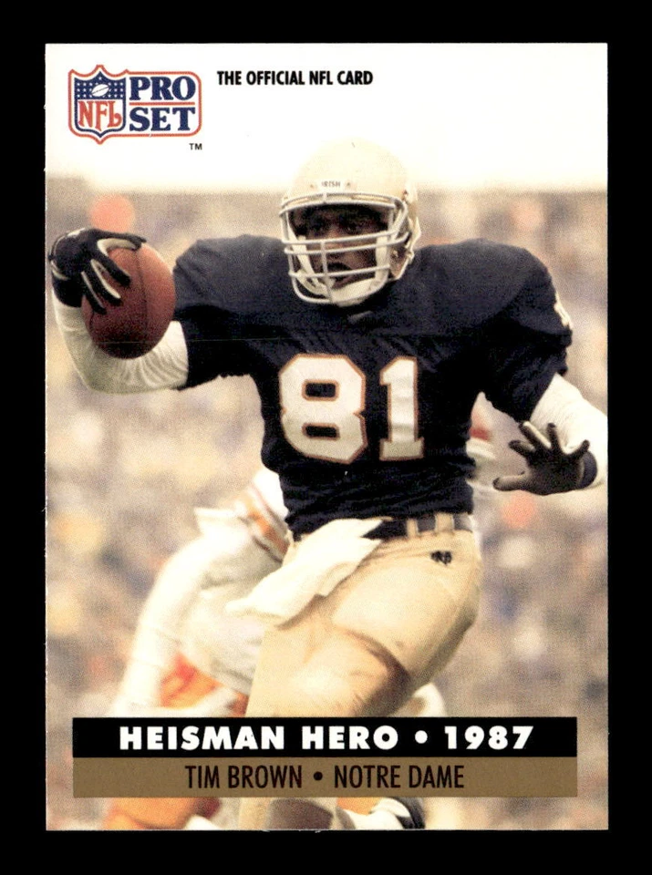 Tim Brown 1991 Pro Set FACT Mobil #40 Los Angeles Raiders - Image 1 of 2