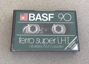 BASF 90 Ferro Super LHI Cassette Tape Hifi Stereo - Germany - BLANK NEW SEALED - Picture 1 of 3