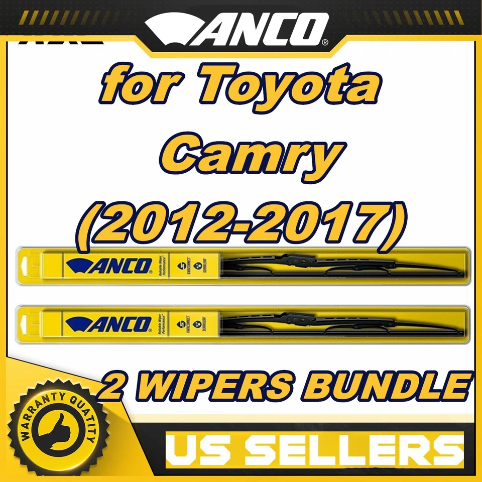 2x Juego de limpiaparabrisas ANCO para Toyota Camry (2012-2017) par de ajuste directo, delantero Foto 1 de 4