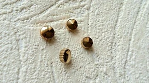 4 pcs goldplated NOS watch crowns for Vostok Volna, Raketa, Poljot alarm watches - Picture 1 of 4