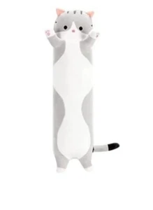 Zhenfala Cute Cat Plush Hug Cushion Pillow 59in. 150cm. Grey New Jumbo X Large - Picture 1 of 5