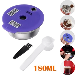 180ML Refillable Pod Reusable Coffee Capsule Disc With Silicone Lids For Tassimo - Picture 1 of 12