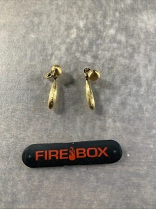 Vintage Monet Gold Tone Tear Drop Pendant Clip-On Earrings - Picture 1 of 4