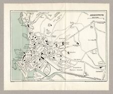1932 Vintage Folding Guide Map Aberystwyth Wales 8" x 6.75"