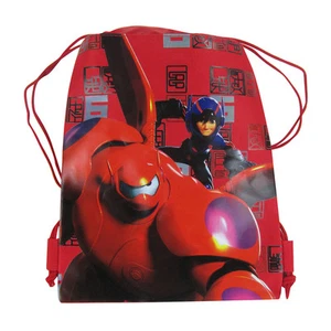 New Disney Big Hero 6 Six Draw string School Backpack Tote Bag Red - Picture 1 of 2