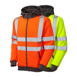 Leo Workwear SAUNTON Leo EcoViz Hooded Sweatshirt - Picture 1 of 21