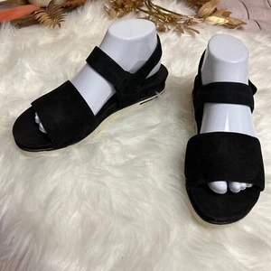 *Eileen Fisher Black Ankle Strap Sandal Size 9.5 - Picture 1 of 8