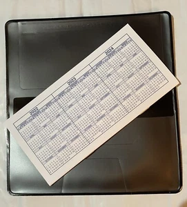 1 NEW BLACK VINYL CHECKBOOK COVER WITH DUPLICATE FLAP PLUS 1 CHECKBOOK REGISTERS - Picture 1 of 1