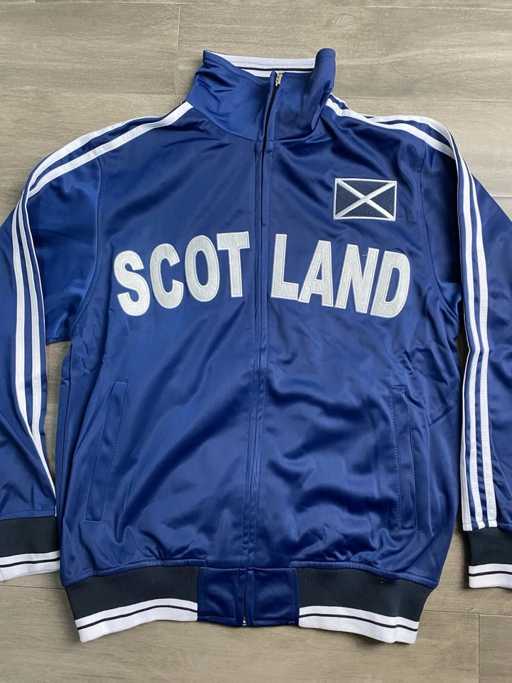 Chaqueta deportiva Ghast Blue ESCOCIA bordada deletreada bandera nacional para hombre pequeña Foto 1 de 4