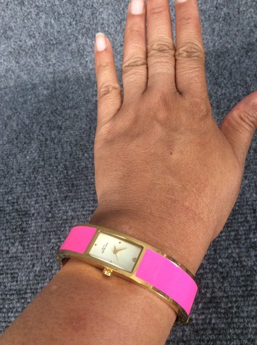 Bellissimo Orologio Kate Spade New York Rosa Smalto Tono Oro