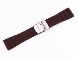 Braunes Kautschuk Taucher Uhrenarmband Armband mit Schließe für (FIT) Breitling - Bild 1 von 3