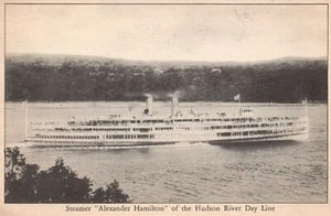Vintage Postcard 1943 Steamer Ship Alexander Hamilton of Hudson River Day Line - Picture 1 of 2