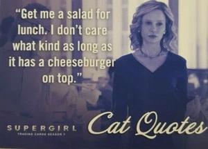 2018 Cryptozoic Supergirl Season 1 Trading Card CAT QUOTES CQ04 Get me a Salad . - Bild 1 von 2