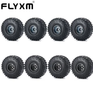 FLYXM 2.2" 150mm Tires W/ Beadlock Wheel Rim For 1/10 RC ROCK Crawler AXI03005 - Picture 1 of 16