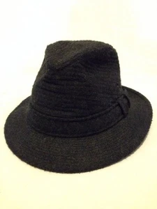 Fedora Vintage Fell Filz klein 21 Zoll Durchmesser grau anthrazit Hut Kappe - Bild 1 von 6
