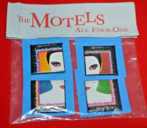 THE MOTELS All Four One Set of 4 Promo Pin Pinback Botón EE. UU. Como Nuevo Sellado 1982 - Imagen 1 de 7