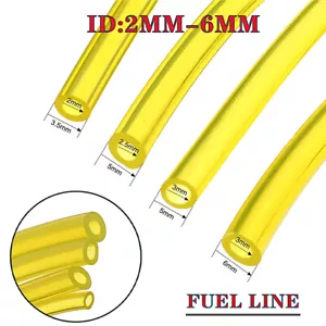 Petrol Strimmer Fuel Line Pipe Hose Mowers Trimmer Chainsaw Yellow 2mm - 6mm - Picture 1 of 6