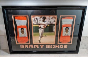 Barry Bonds Game Used Wristbands Very Rare With 8x10 Signed Photo Numbered COA - Picture 1 of 3
