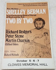 Two by Two Shelley Berman Tom Mallow Clowes Hall Noah's Ark play window card